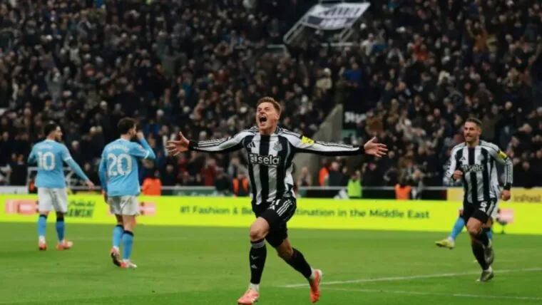 Harvey Barnes equals Alan Shearer&#8217;s 22-year record as Newcastle beat Man City
