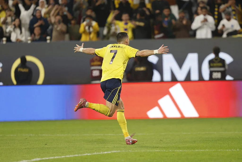 ? Stunning moment: Cristiano Ronaldo rises for a spectacular overhead kick