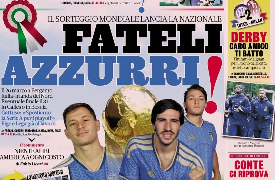 Today’s Papers – Help Italy, Napoli’s Marathon