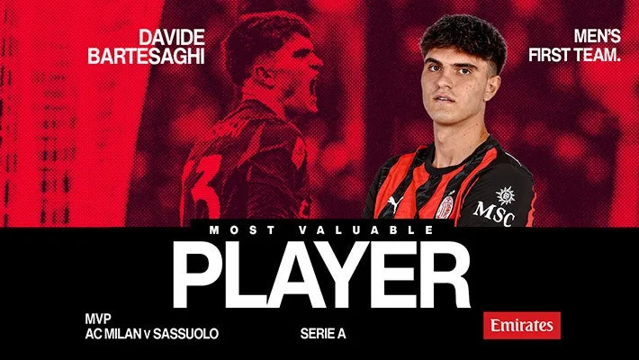 BARTESAGHI IS THE MVP FROM AC MILAN v SASSUOLO
