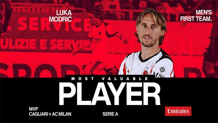 Ο Μόντριτς Καθοδηγεί τη Μίλαν σε Νίκη Επί της Κάλιαρι